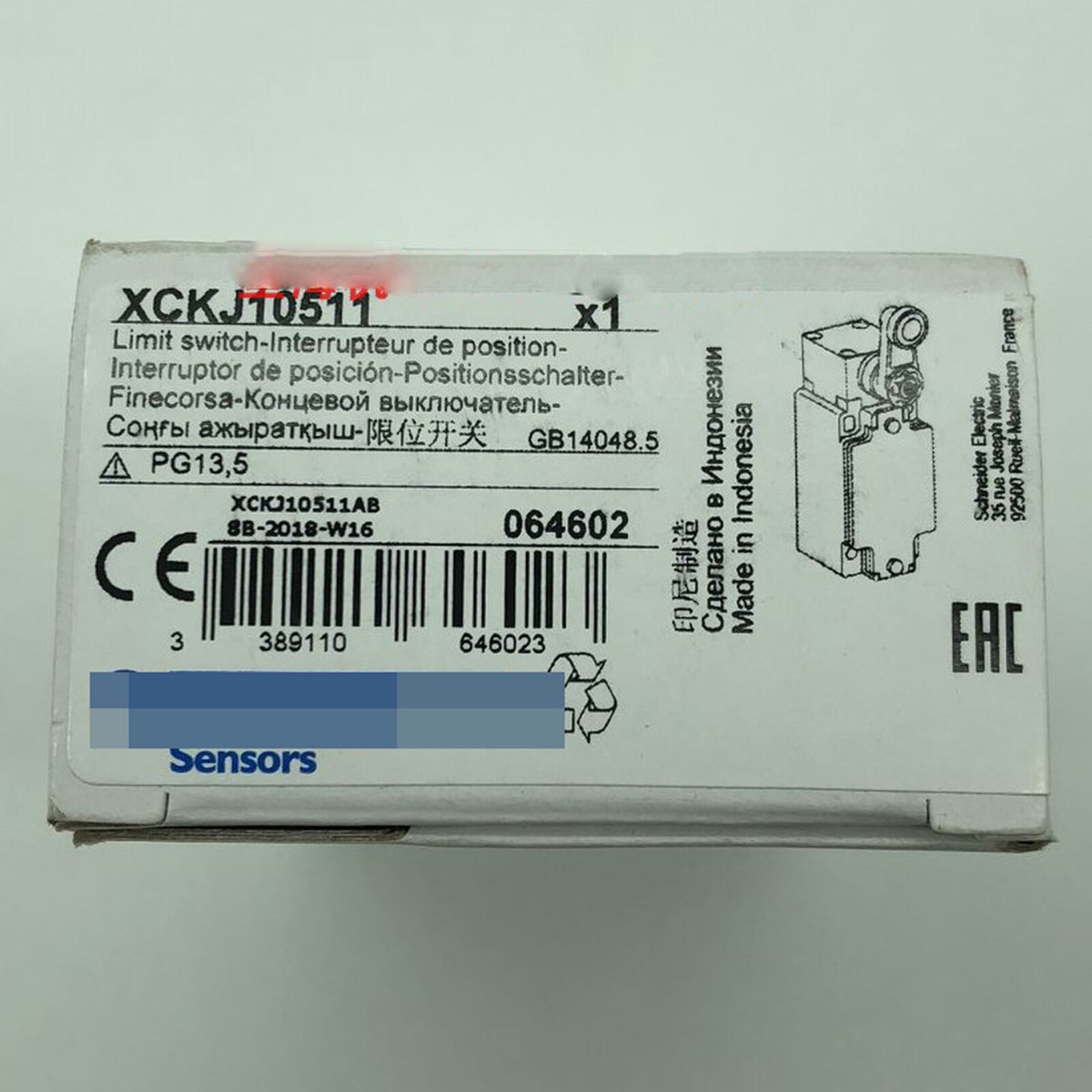one New Schneider XCK-J10511 XCKJ10511 XCKJ10511 Limit