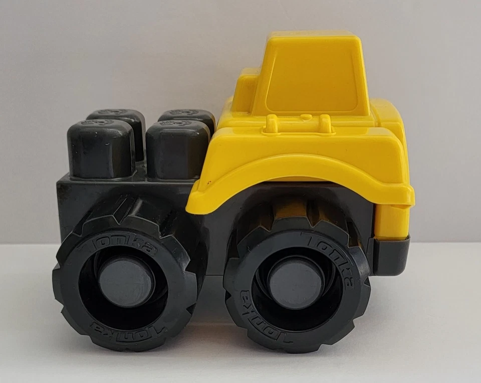 Tonka Amloid Kids At Work Yellow Gray Black Plastic Construction Tractor Vehicle - Image 4 of 4