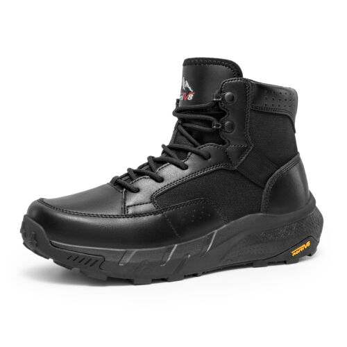 Botas militares para hombre Botas tácticas 6 pulgadas Senderismo Aire libre Cuero Botas de combate - Imagen 10 de 12
