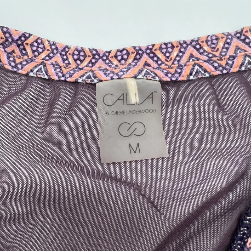 Camiseta sin mangas Calia Everyday estampada talla mediana rosa púrpura diamantes yoga gimnasio ejercicio Foto 2 de 4