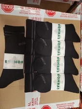 5x Bombas Men's X Large 13.5-17 Men Black Calf Socks