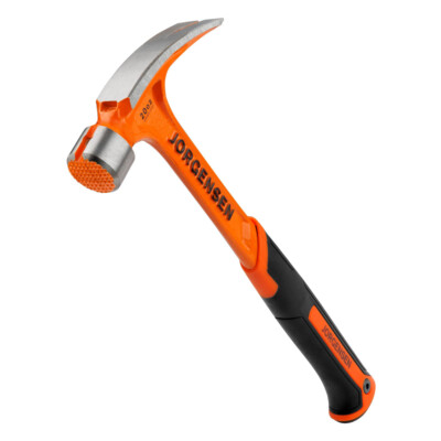 Jorgensen Framing Hammer 20oz Straight Rip Claw Hammer With Shock Reduction Grip