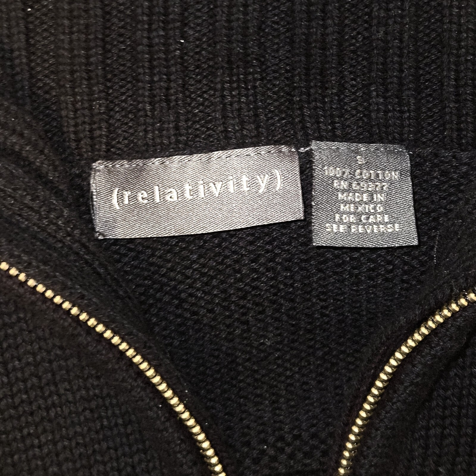 Vintage Relativity Sz S Full Zip Collared Knit Fl… - image 2