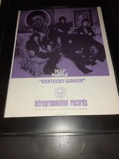 Deep Purple Kentucky Woman Rare Original Promo Poster Ad Framed!