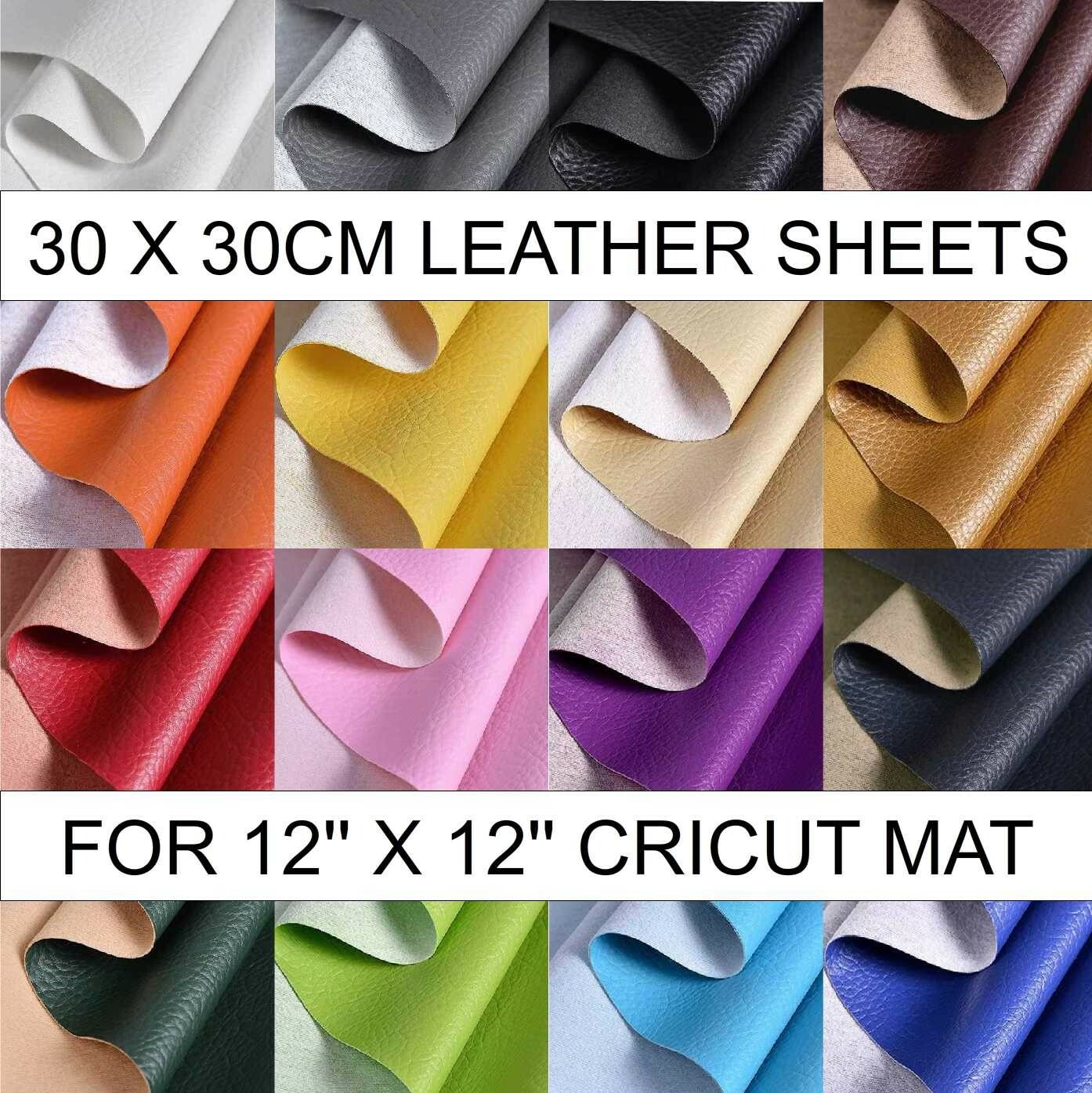 30x30cm grained leatherette sheets for Cricut 12x12 Mat .sew /glue on