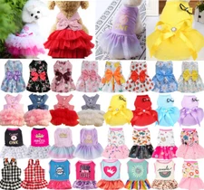 Small Pet Dog Cat Summer Lace Skirt Princess Tutu Dress Puppy Clothes Apparel ✔