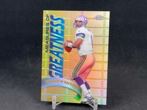 1998 TOPPS CHROME WARREN MOON #MG5 MEASURES OF GREATNESS REFRACTOR SP SEAHAWKS