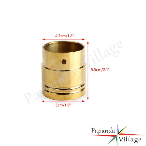 2PC Brass 1-7/8" Exhaust Muffler Tip Cap Racer Cruiser Fits Harley Street Glide - Picture 2 of 8
