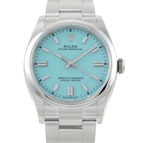 Rolex Oyster Perpetual 36 Turquoise Dial Steel Watch 126000
