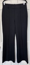 Quince Ultra Stretch Ponte Flare Leg Pants Sz L Navy Blue Capsule Career Classic