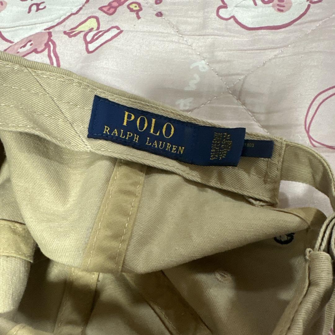 POLO Ralph Lauren logo pony ricamo berretto beige taglia unica