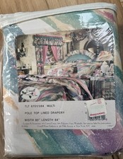 BRAND NEW VINTAGE CROSCILL POLE TOP LINED DRAPERY 80x84 SEDONA 6701 MADE IN USA