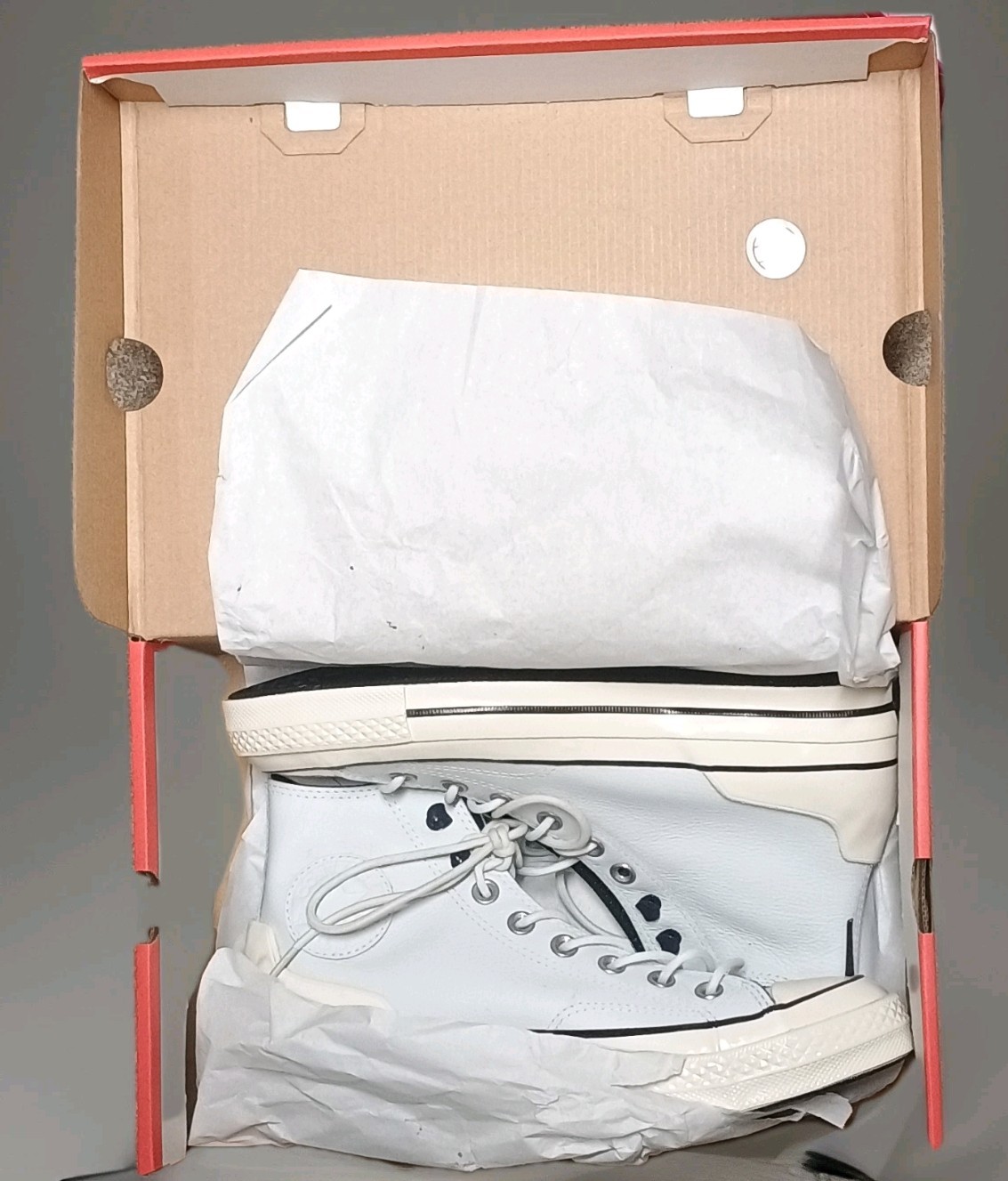 Converse Chuck 70 Hi Moonbathe Egret White Leather High Top Sneaker A05369C thumbnail 3