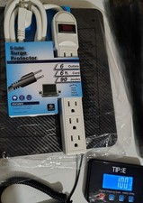 New 6 Ft. 6 Plug Outlet Surge Protector White 