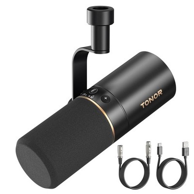 Dynamisches Microphone mit XLR/USB Kabel Mikro PC mit Mute Button Vocal Mic