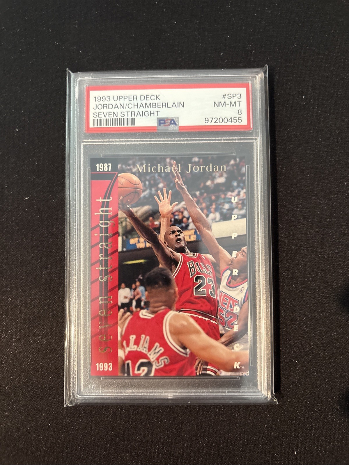 1993 Upper Deck Michael Jordan/ Wilt Chamberlain Seven Straight PSA 8 Card