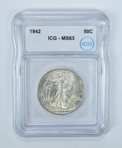 1942 Walking Liberty Half Dollar MS63 ICG *2866
