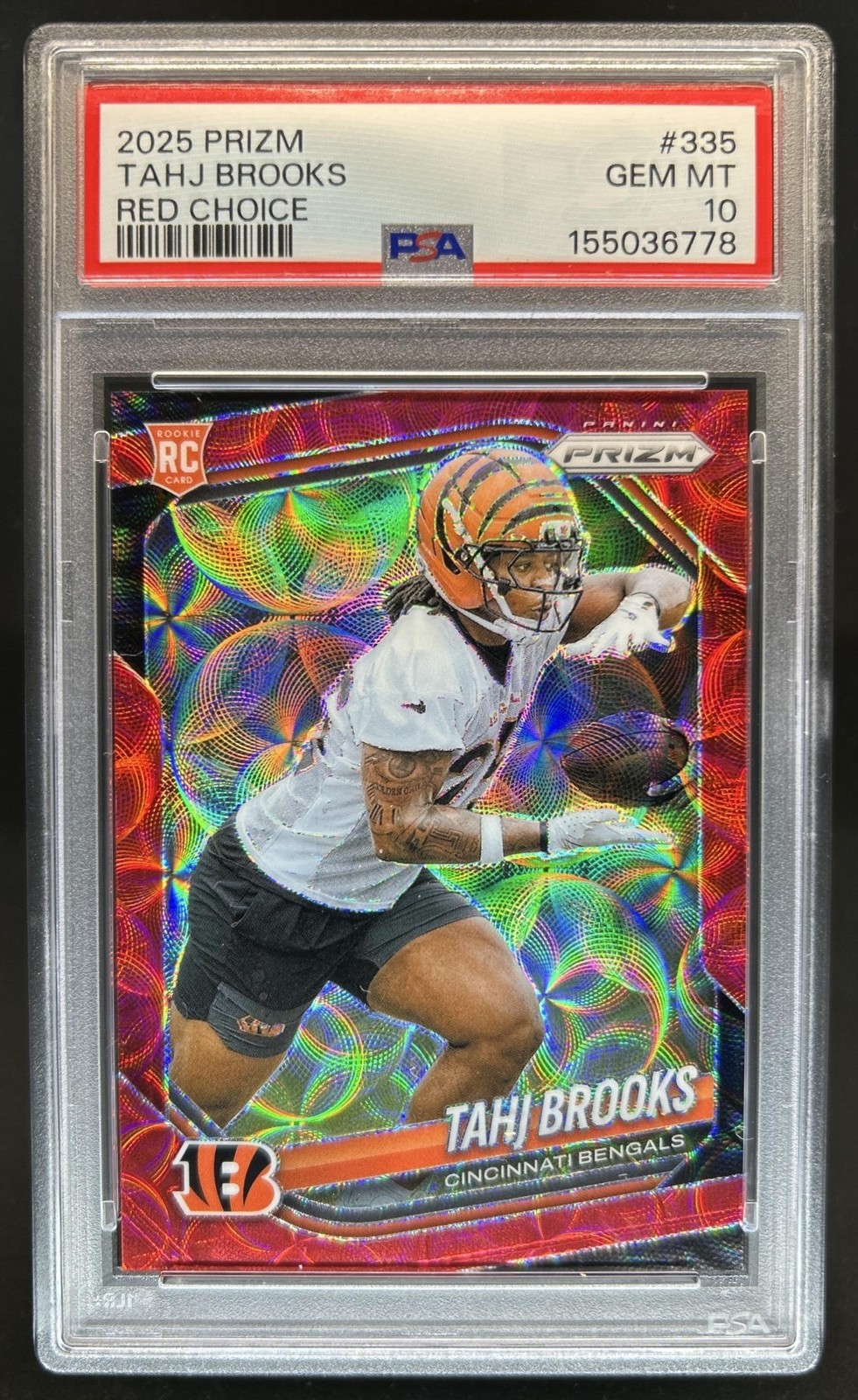 Tahj Brooks Panini Prizm #335 Red Choice