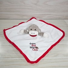 Baby Starters Sock Monkey Security Blanket Rattle Lovey Dream Big Little One