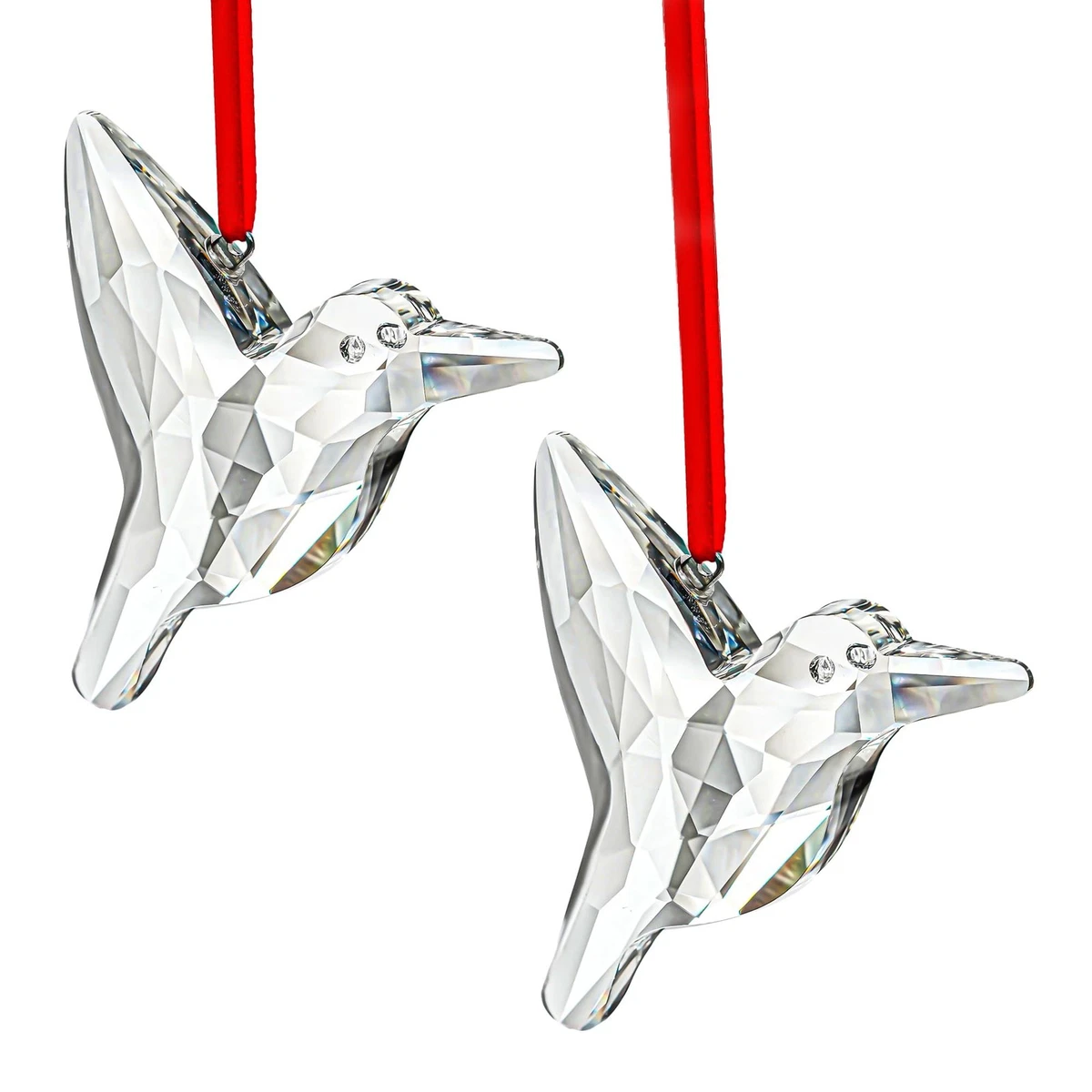 Set of 2 Crystal Hummingbird Suncatchers Rainbow Glass for Window & Garden Decor (photo 1 of 5)