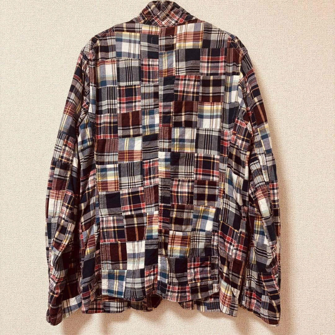 Engineered Garments Patchwork Shirt S Madras Chec… - image 2