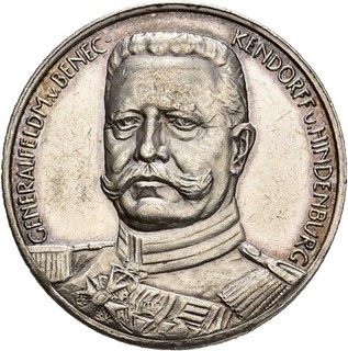 Künker: Preussen Ag Medaille 1914 von Hummel auf Paul von Hindenburg