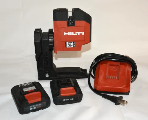 Hilti PM 20-CG A12 Green Plumb and Cross Line Laser with Charger & 2 Batteries