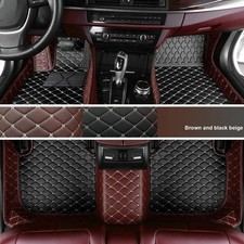 Artificial Leather 3D Car Floor Mats Sound Deadening Fit Tesla Model Y Handmade
