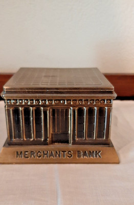 Merchants National Bank, Allentown PA. Metal Souvenir Building Bank (Banthrico)