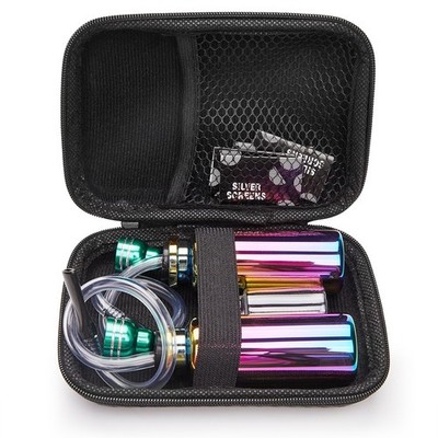 2Pc 4'' Mini Small Glass Bong Water Pipes Hookah Smoking Tobacco Pipes with Box