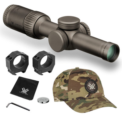 Vortex Optics Razor HD Gen II-E 1-6x24 JM-1 BDC Riflescope with Rings and Hat