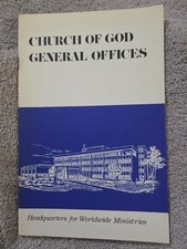 Church of God General Offices Pamphlet Plus Vintage Postcard Of Headquarter 1968
