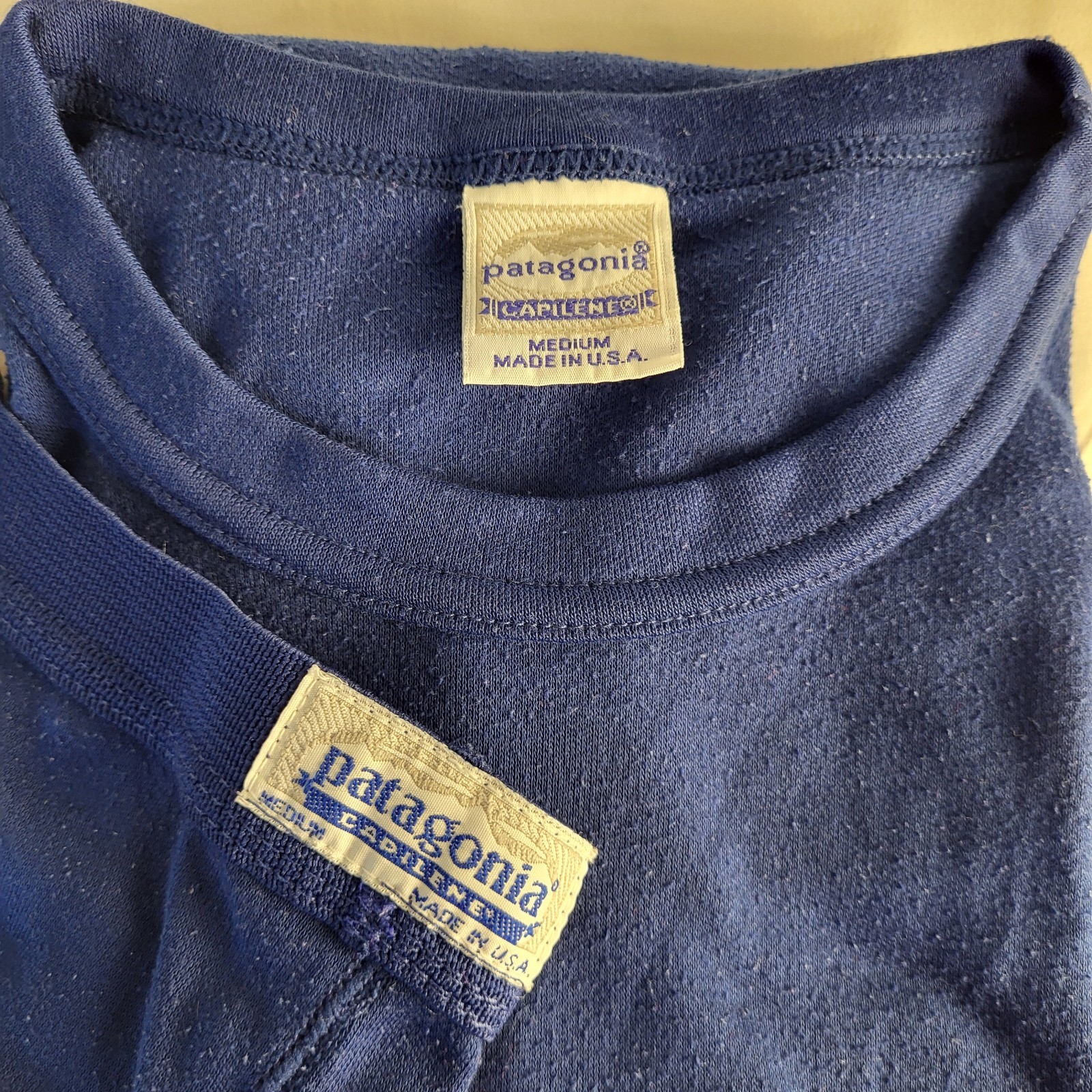 Vintage Patagonia Mens M Capilene Base Layer Pants and Shirt Blue USA