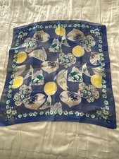 VINTAGE ADRIENNE VITTADINI 21" SILK SCARF TROPICAL FISH
