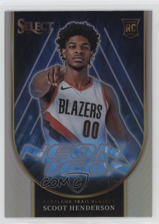 2023-24 Panini Select Neon Icons Silver Prizm Scoot Henderson #7 1ce5