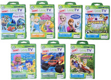 LeapFrog LeapTV Game Lot of 7, Disney Frozen Princess Blaze Guppies Pixar Sports