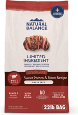 Natural Balance Limited Ingredient Reserve Sweet Potato Bison Dry Dog Food, 22