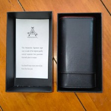 Portasigari Montecristo in vera pelle con 3 dita in scatola come nuovo