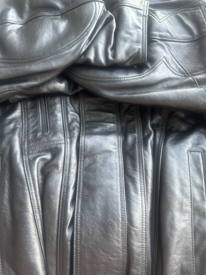 Balenciaga Biker Black Leather Jacket Men's - Image 3 of 4