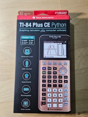 Texas Instruments TI-84 Plus CE Rose Gold Python Graphic