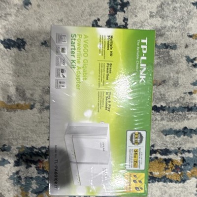 TP-LINK AV600 Gigabit Powerline Adapter Kit TL-PA6010KIT 2x Ethernet 128-bit AES