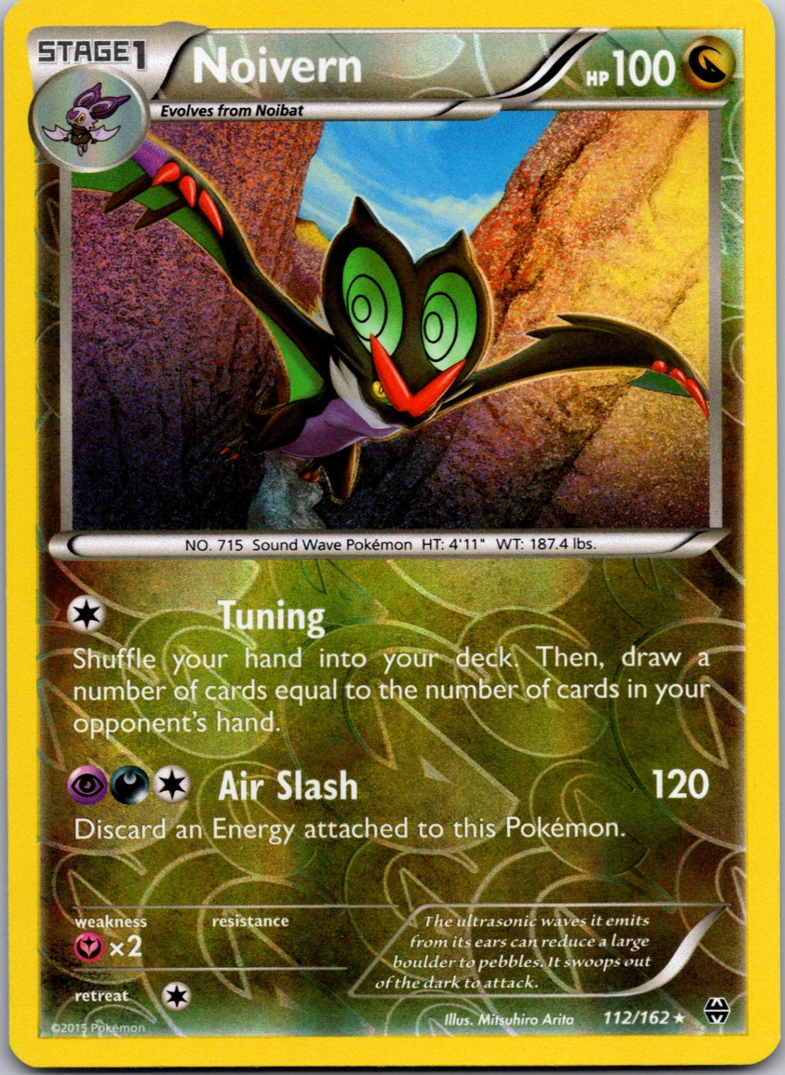 Noivern Reverse Holo Rare XY - BREAKthrough 112/162 LP