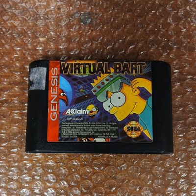 Virtual Bart Sega Genesis Authentic Cartridge Tested & Working 