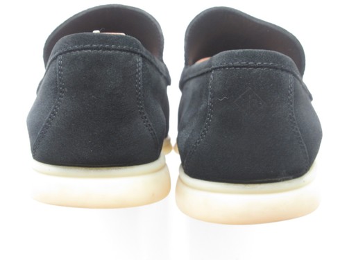 Mocasines venecianos de gamuza negros Loro Piana para hombre talla 44 EUR, 11 EE. UU. - Imagen 8 de 10