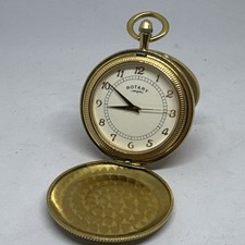 Vintage Rotary Hunter Centennial Skeleton Mechanical Pocket Watch