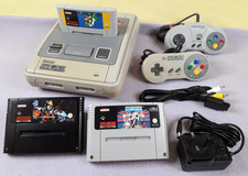 Super Nintendo SNES console bundle fully tested GC full set up inc Super Mario