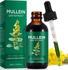 Mullein Drops for Lungs - Mullein Leaf Extract with Chlorophyll for Lung and Res