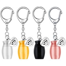 Pet Ashes Keepsake Keychain Dog Keychain Cremation Cylinder Keepsake Paw lovable