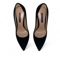 Stuart Weitzman Anny 105mm Black Suede Stiletto Pumps Sz 8
