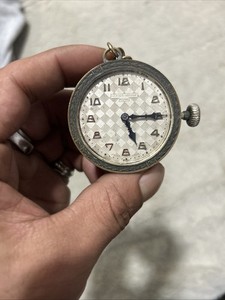 Vtg Sandoz Vuille 8 Day Swiss Car House Brass Clock